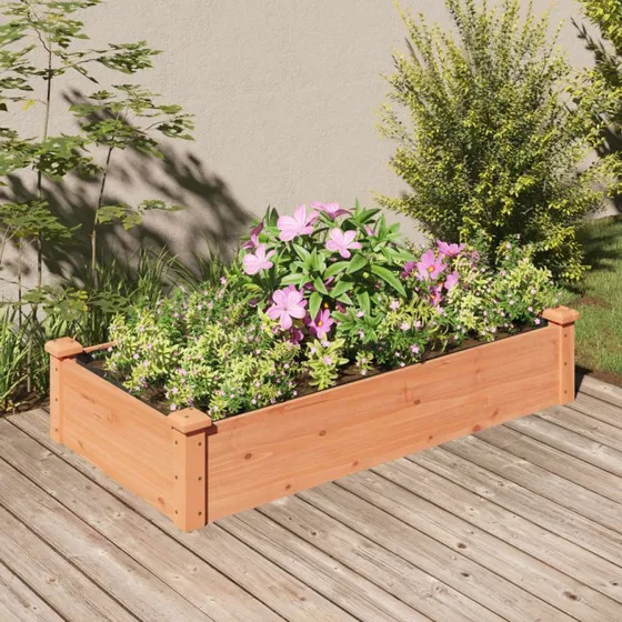 Højbed 120x60x25 cm i massivt fyrretræ med foring