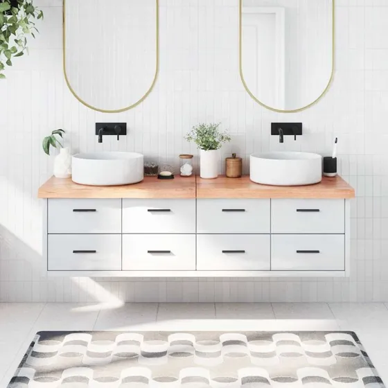 Bordplade i massivt egetr 180x60x26 cm  lysebrun