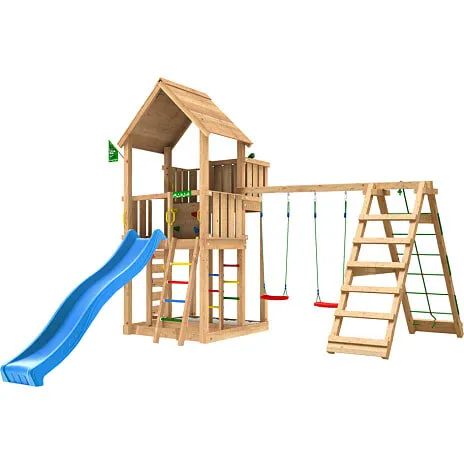 Jungle Gym Palace 2.1 legetårn med blå rutsjebane