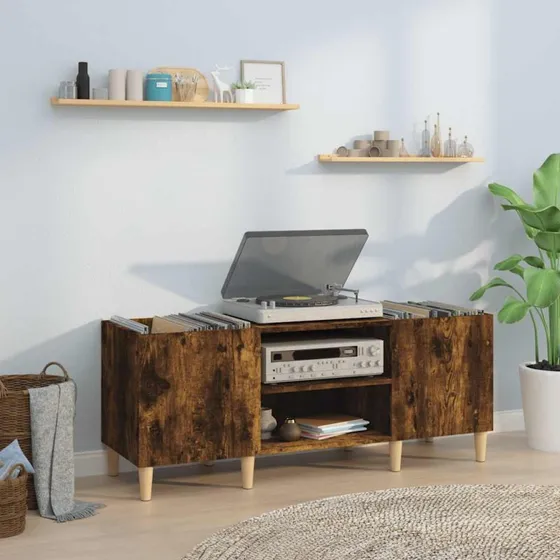 Vinylskab 121x38x48 cm i røget egetræsfarve