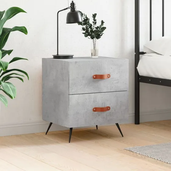 Sengebord 40x35x47,5 cm i konstrueret træ – betongrå