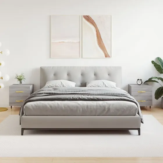 Sengeborde 2 stk. 40x35x47,5 cm Sonoma-eg