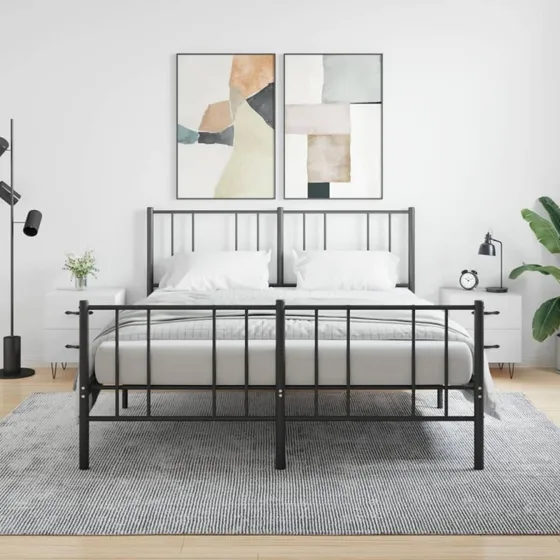 Sengeborde 2 stk. 40x35x47,5 cm – hvidt konstrueret træ