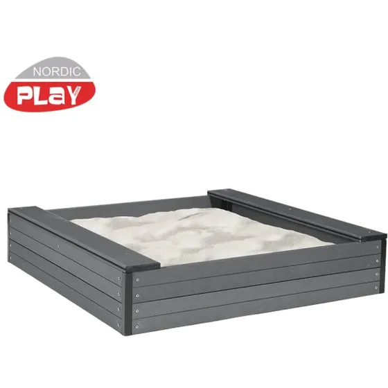 Nordic Play Active komposit sandkasse 24 x 120 x 120 cm (WPC)