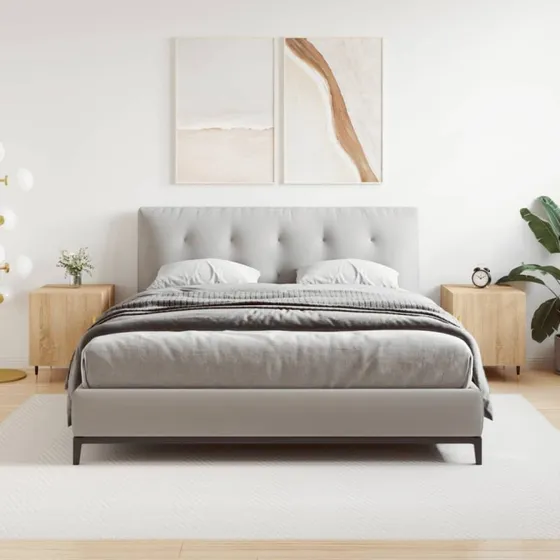 Sengeborde 2 stk. 40x40x50 cm Sonoma-eg - konstrueret træ