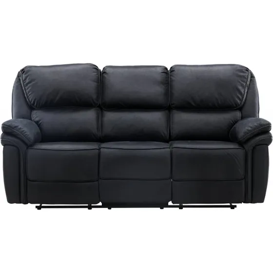 Saranda 3-personers reclinersofa 228 cm - sort mikrofiber