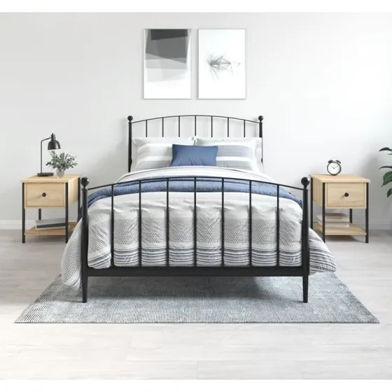 Sengeborde 2 stk. Sonoma-eg 34x35,5x45 cm