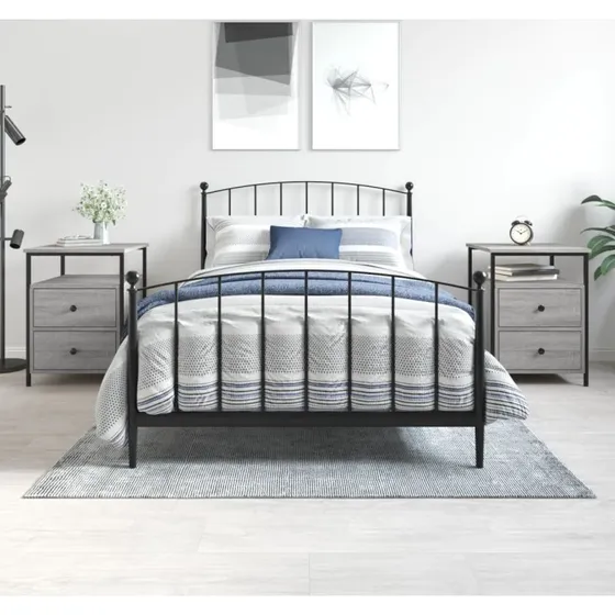 Sengeborde 2 stk. 44x45x60 cm - Sonoma-eg/industriel