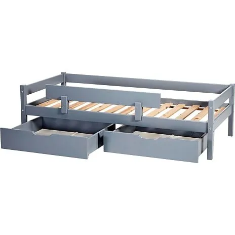 Spiloppe juniorseng 70x160 cm – dove grey med skuffer