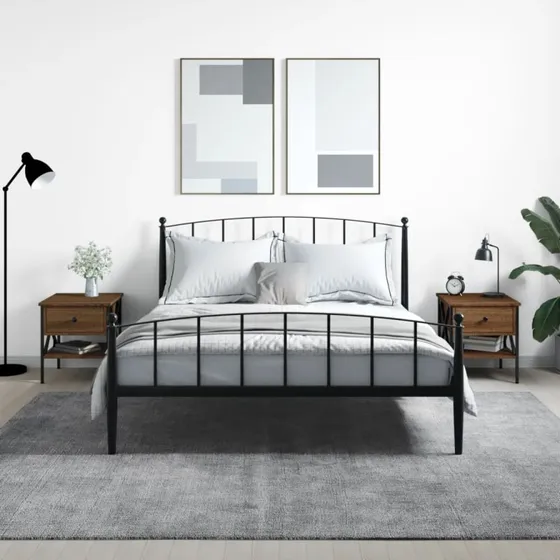 Sengeborde 2 stk. industrielt konstrueret træ 40x42x45 cm