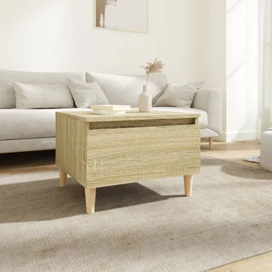 Sidebord 50x46x35 cm – Sonoma-eg med 1 skuffe