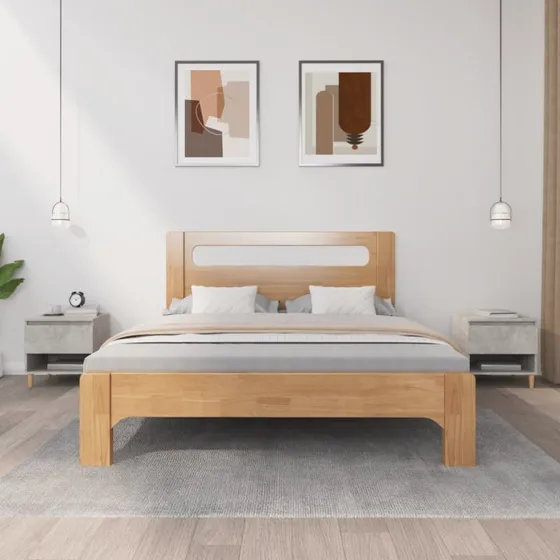 Sengeborde 2 stk. 50x46x50 cm konstrueret træ - Betongrå