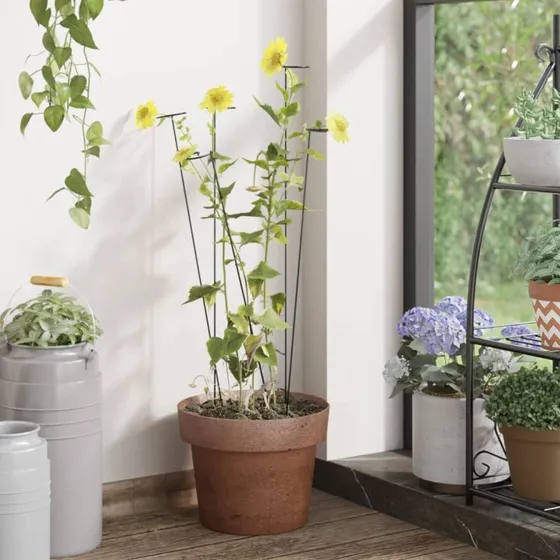 Plantespyd 20 stk 40 cm stål mørkegrøn