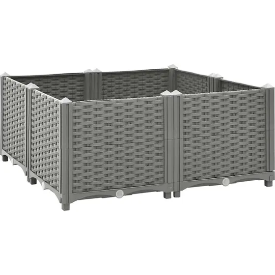 Højbed 80x80x38 cm i polypropylen – robust plantekasse