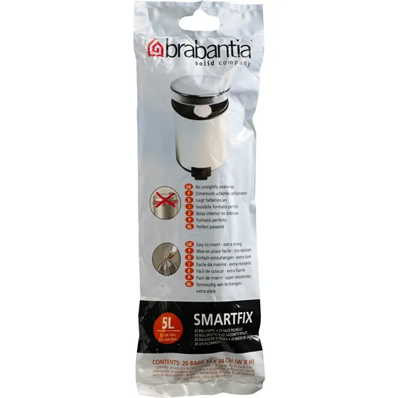 Brabantia SMARTFIX affaldsposer 5 L, 20 stk.