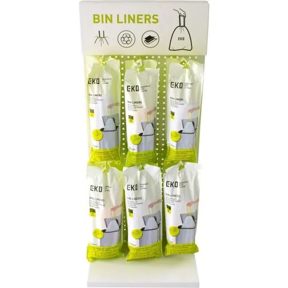 EKO affaldspose med snøreluk 45x50 cm 10–15 L, hvid (24 stk)