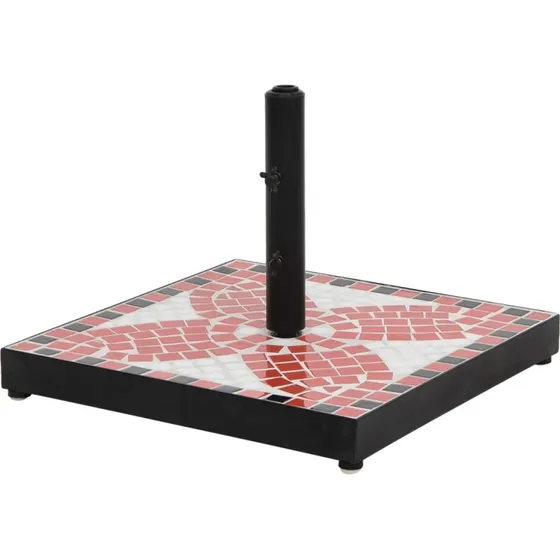 Parasolfod 12 kg firkantet terrakotta/hvid