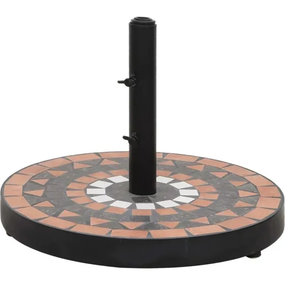 Parasolfod 12 kg rund - terrakotta/hvid