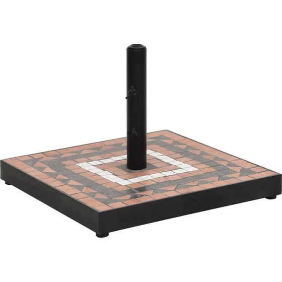 Parasolfod 12 kg firkantet – terrakotta/hvid