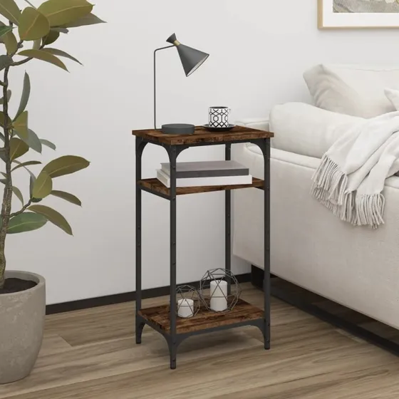 Sidebord 40x30x75 cm – konstrueret træ, røget egetræ