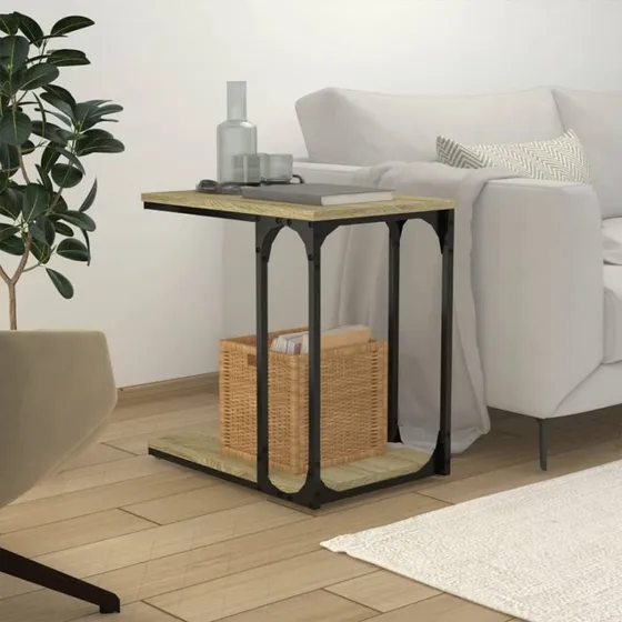 Sidebord 50x35x52 cm i konstrueret træ, Sonoma-eg