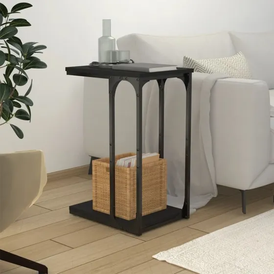 Sidebord 40x30x60 cm – Konstrueret træ sort