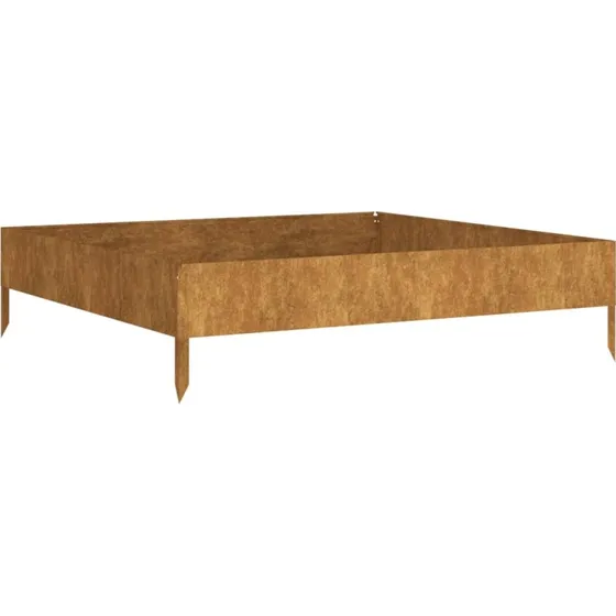 Hjbed 100x100x26 cm i cortenstl