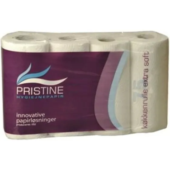 Pristine Køkkenrulle 2-lags 32 rl, 18 m, hvid