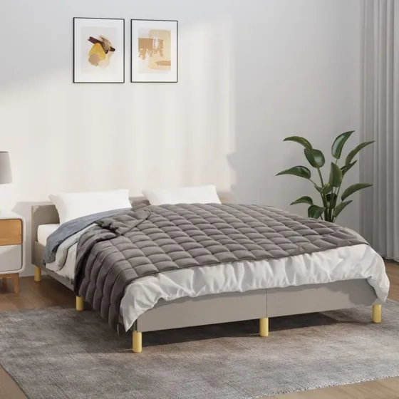 Tyngdetæppe 152x203 cm 7 kg – Grå dobbeltsidet stof