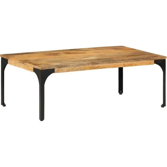 Sofabord i massivt mangotr 100x55x35 cm  retro stil