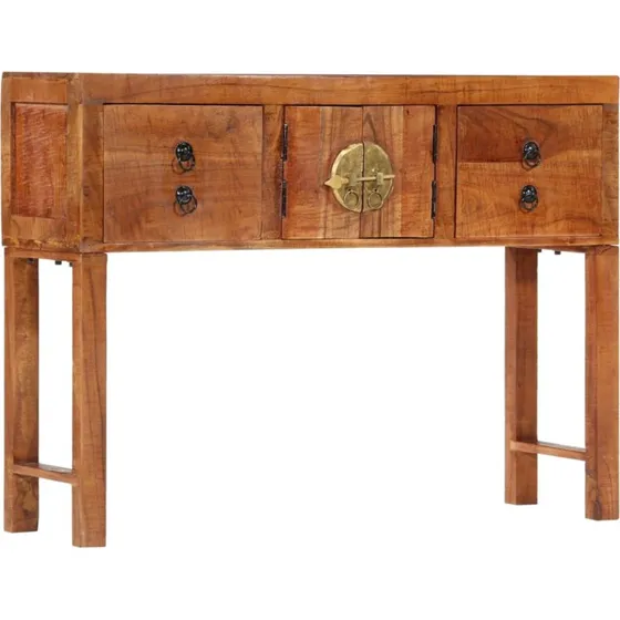 Konsolbord i massivt akacietræ 120x32x80 cm