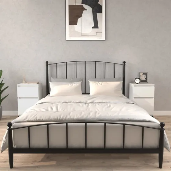 Sengeborde 2 stk. 40x35x70 cm hvid