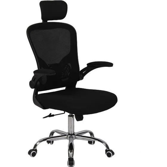 No Brand Kontorstol Star – sort mesh, justerbar nakkestøtte