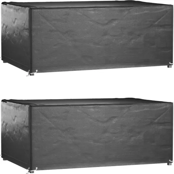 Havemøbelovertræk 2 stk 180x122x75 cm – 8 øjer, rektangulært