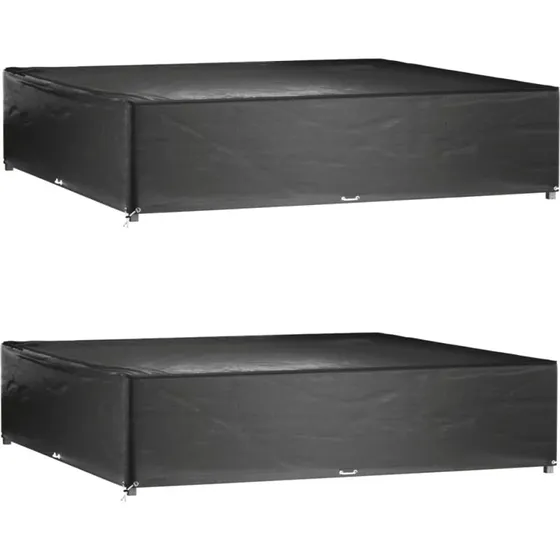 Havemøbelovertræk 2 stk 240x240x55 cm – PE, 16 øjer