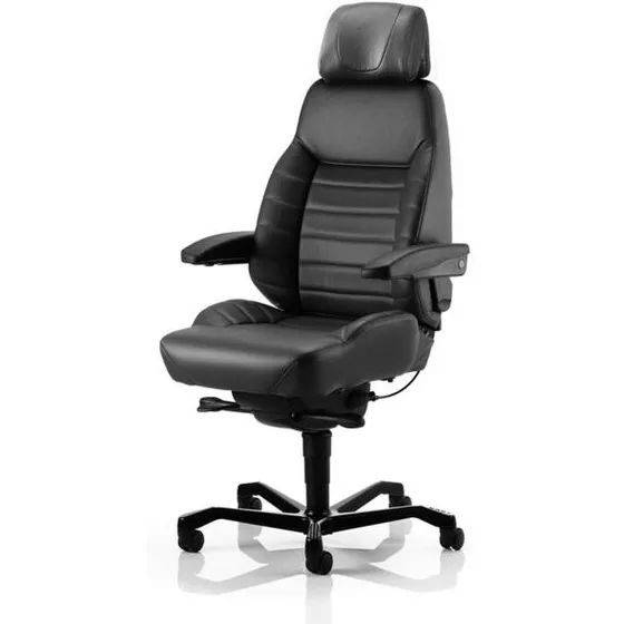 KAB Seating Executive 24/7 – sort læder, op til 200 kg