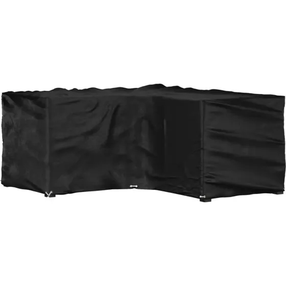 L-formet havemøbelovertræk 185x185x90 cm - 12 øjer