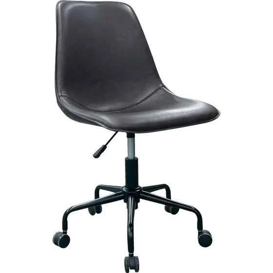 Monaco kontorstol med drejefod, PU-læder brun