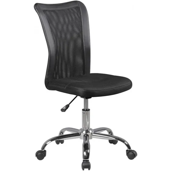 Rootz børnestol til 6-15 år, sort – med ryglæn og bløde gulvroller