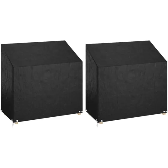 Overtræk til havebænk 2 stk 130x70x70/88 cm – PE, 8 øjer