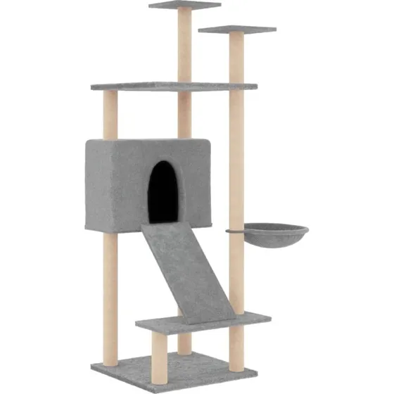 Kradsetr 153 cm med sisalstolper og hule  lysegr