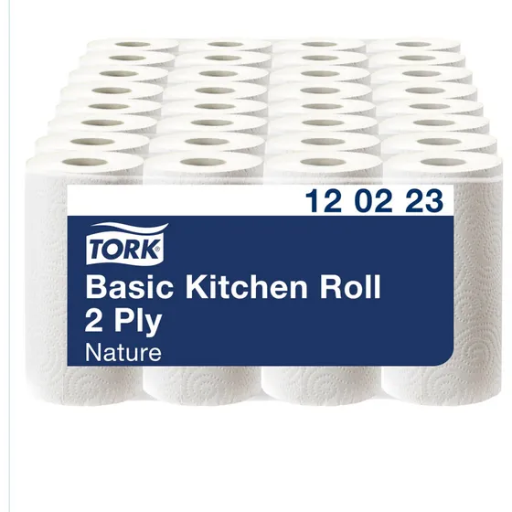 Tork Basic køkkenrulle 2-lags 25,8 m x 20,6 cm natur - 32 ruller