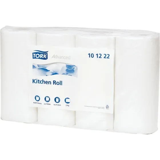 Tork 2-lags køkkenrulle, 4 ruller, hvid