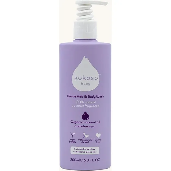 Kokoso Softly Scented Hår- & Kropsvask til Baby 200 ml