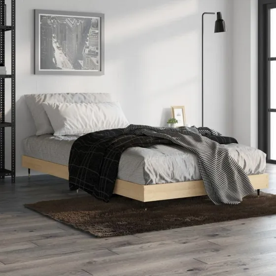 Sengeramme 90x200 cm i sonoma-eg – robust konstrueret træ