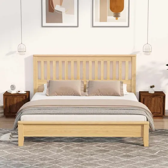Sengeborde 2 stk. 44x35x45 cm i konstrueret træ – egetræsfarve