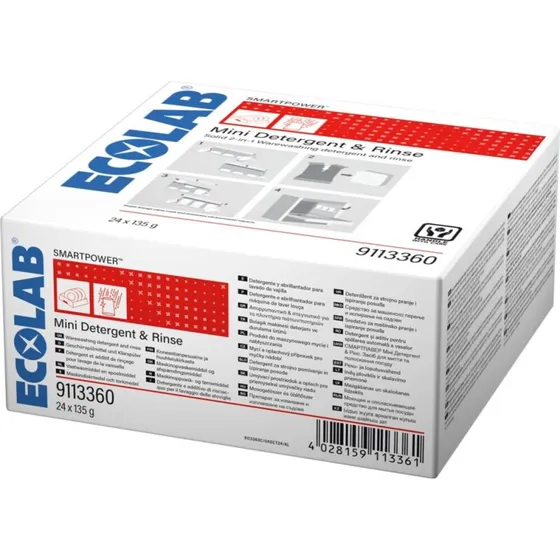 Ecolab Smartpower Mini Detergent & Rinse opvasketabs, 24 stk