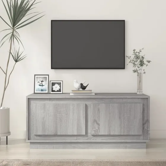 Sofabord 102x50x44 cm – Grå Sonoma-eg, konstrueret træ