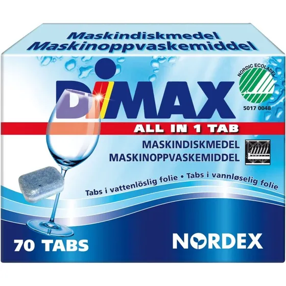 Dimax Svanemærkede opvasketabs 70 stk