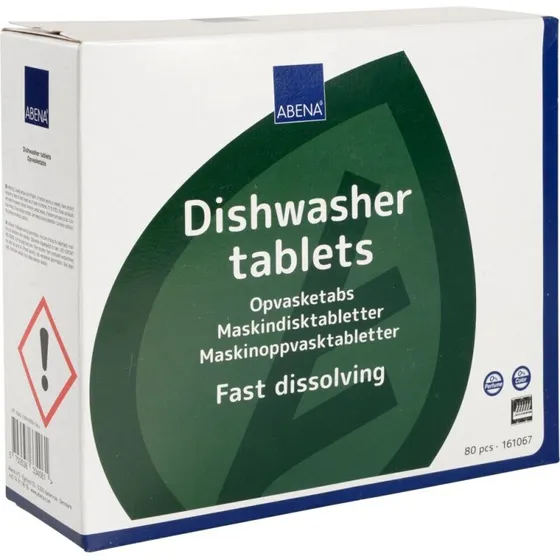 ABENA Opvasketabs, hurtigt vandopløselig folie, uden klor, 80 stk